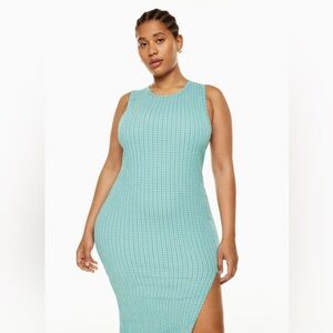 Sleeveless Blue Checkered Dress